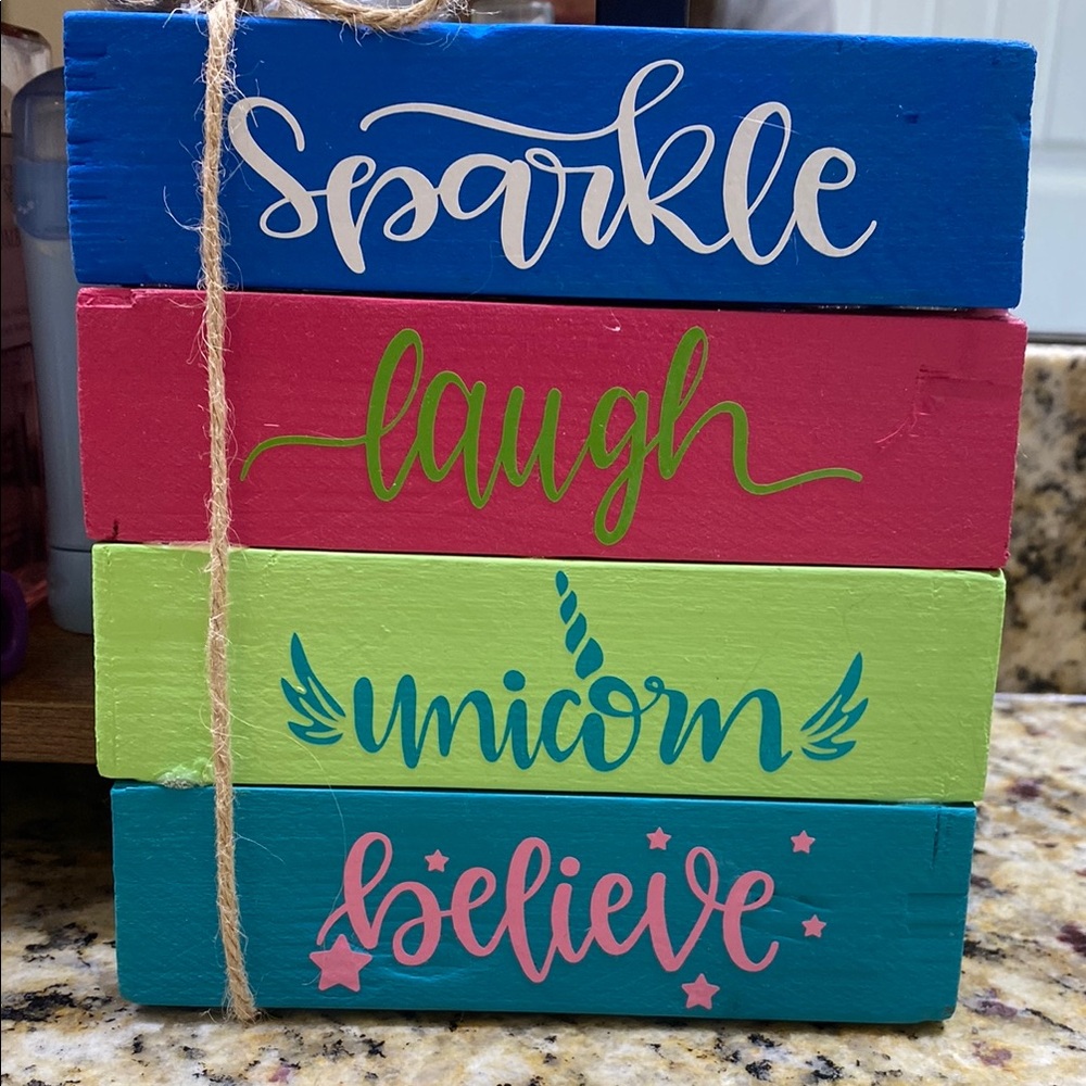 Colorful Inspirational Wooden Blocks